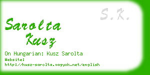 sarolta kusz business card